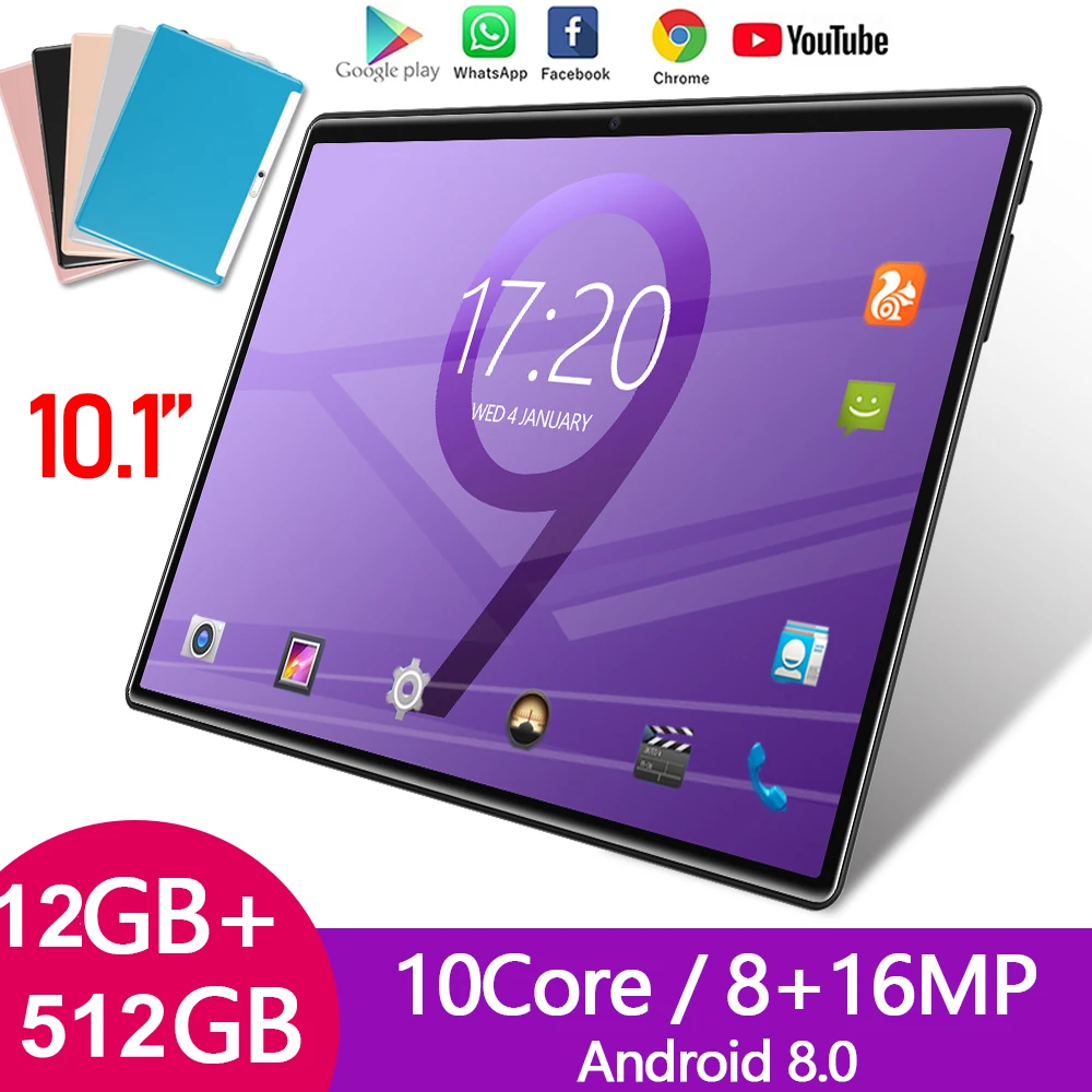 best cheap android tablet Tablet PC S10 Google Play 10.1Inch With Keyboard планшет 12GB RAM 512GB ROM 10 Core Factory Sales Android8.0 8800mAh Hоутбук Pad cheap note taking tablet