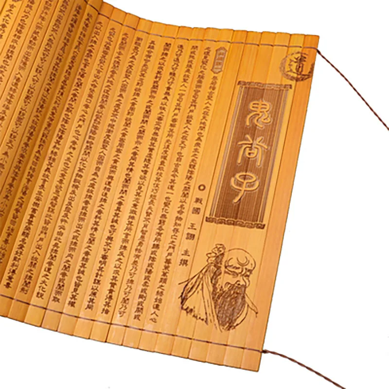 Classical Scroll Slip Bamboo Wooden Slips, Ancient Chinese Cultural, Home Decor, Gift Box Available