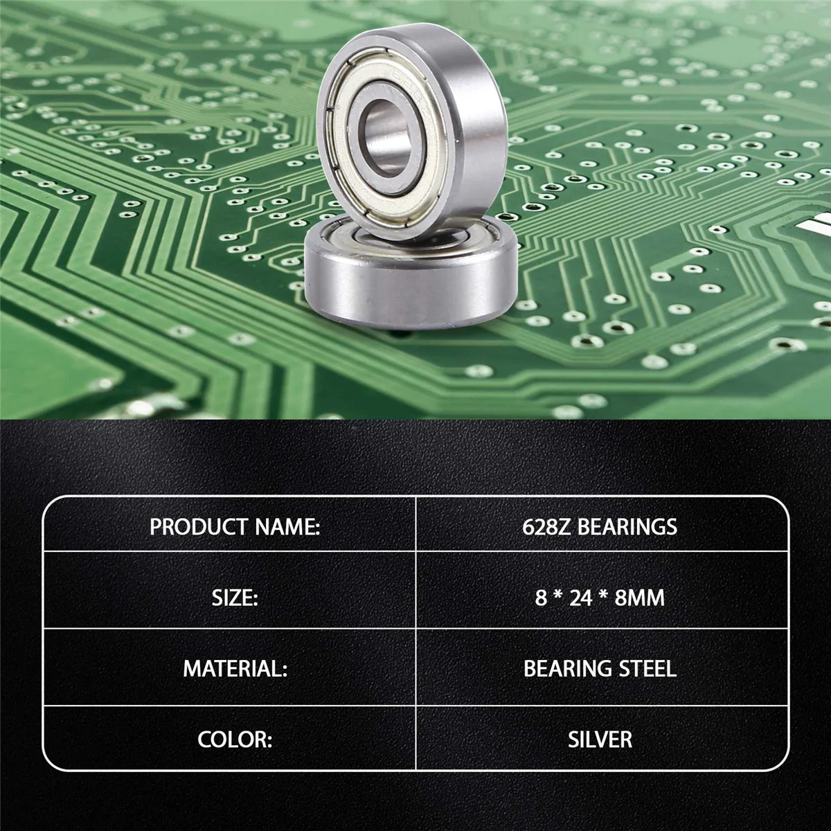 5pcs 628Z 8x24x8mm Miniature Ball Bearings