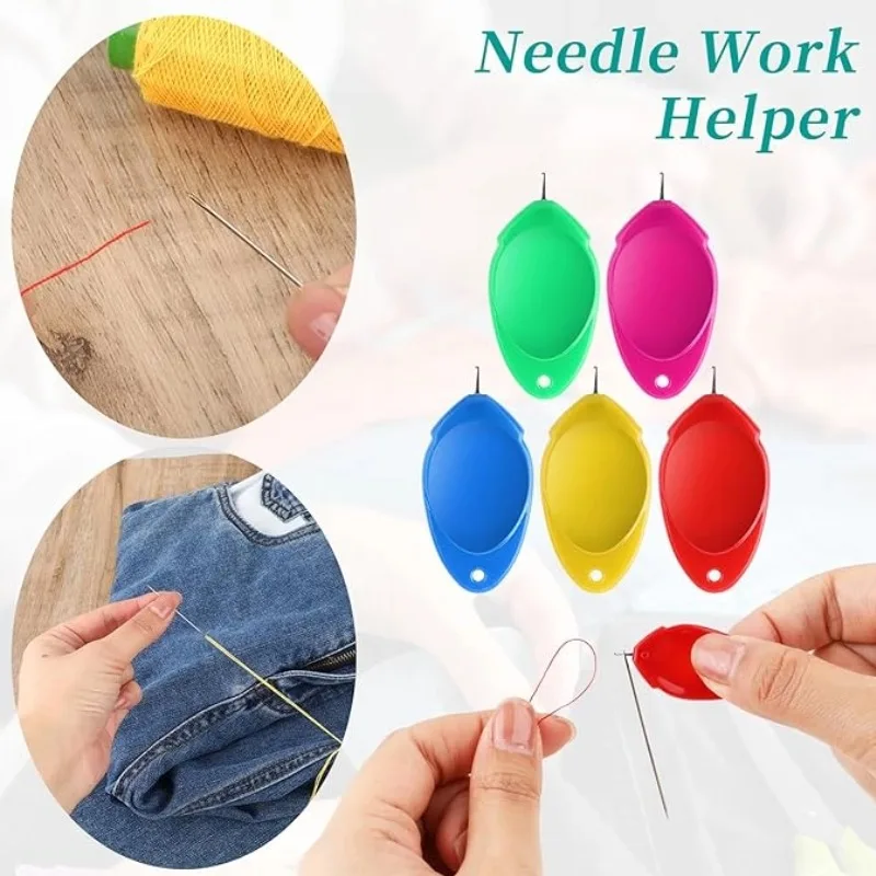 Easy Threadneedle Threader Threading Tool 5Pcs Multicolor Needle Threaders - Easy Automatic Sewing ...