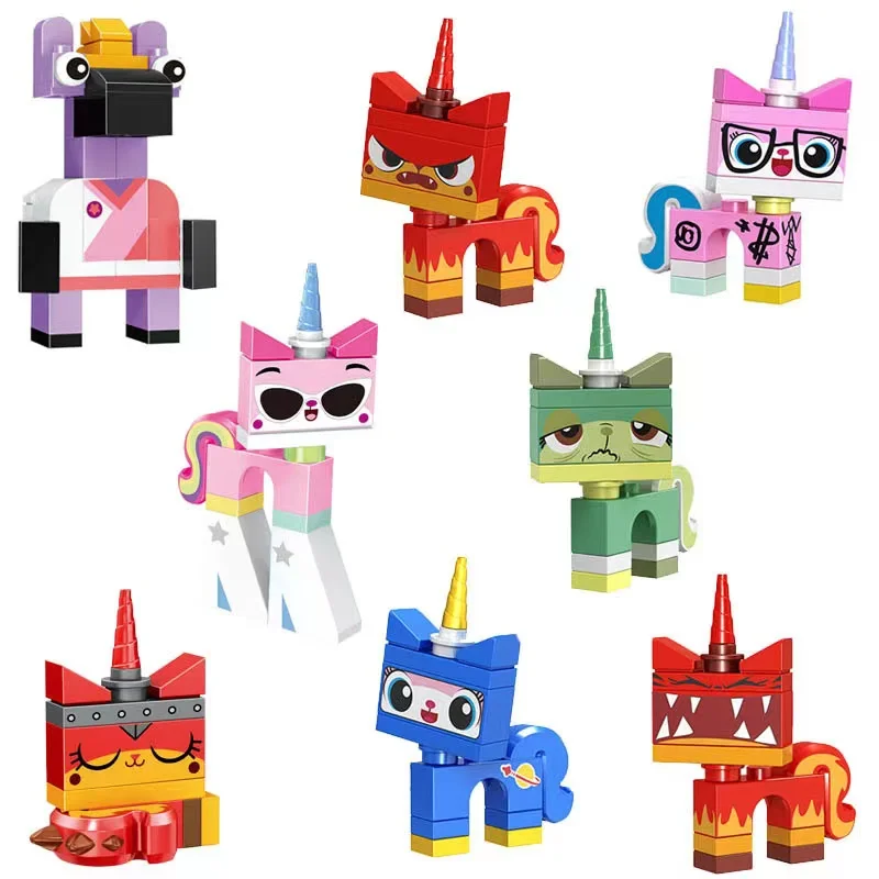 1 шт. с героями из мультфильмов конструкторные блоки Детские кубики Unikitty супер Angry