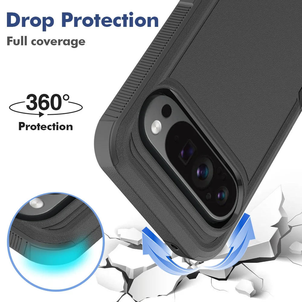 Enhanced Heavy Duty Armor Rugged Phone Case - Shockproof Military Cover, PC+TPU Construction