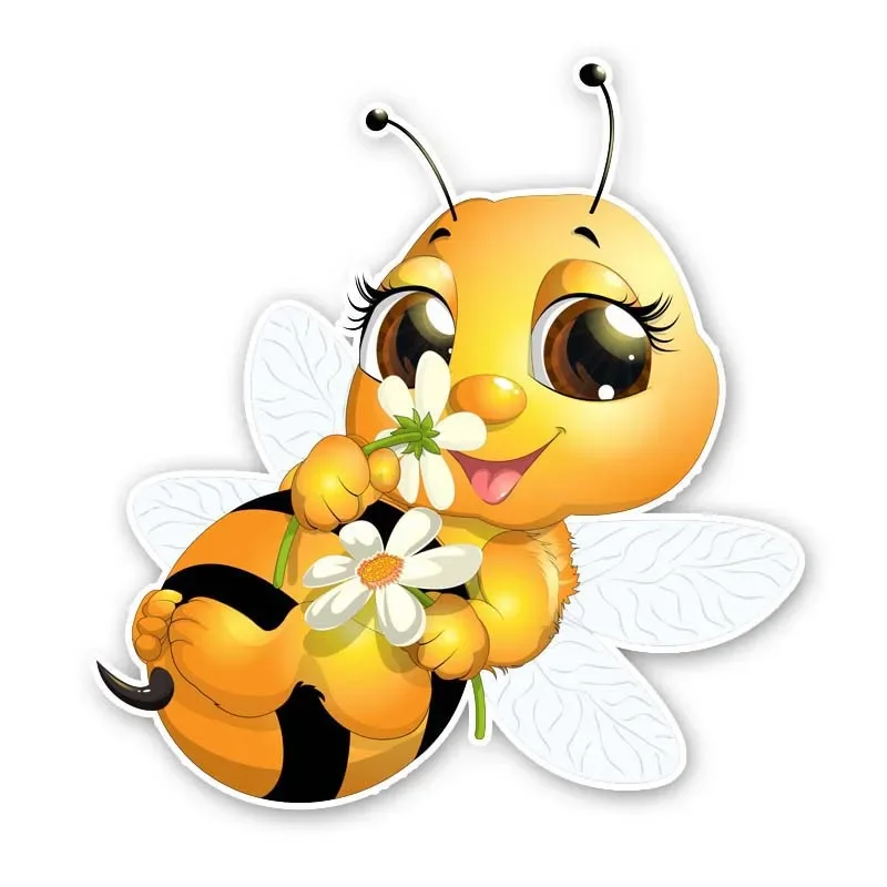 

Car Sticker A Cute Little Bee Vinyl Sticker Car Bumper Rear Window Body Decoration Decals Waterproof Sunscreen,15cm*15cm