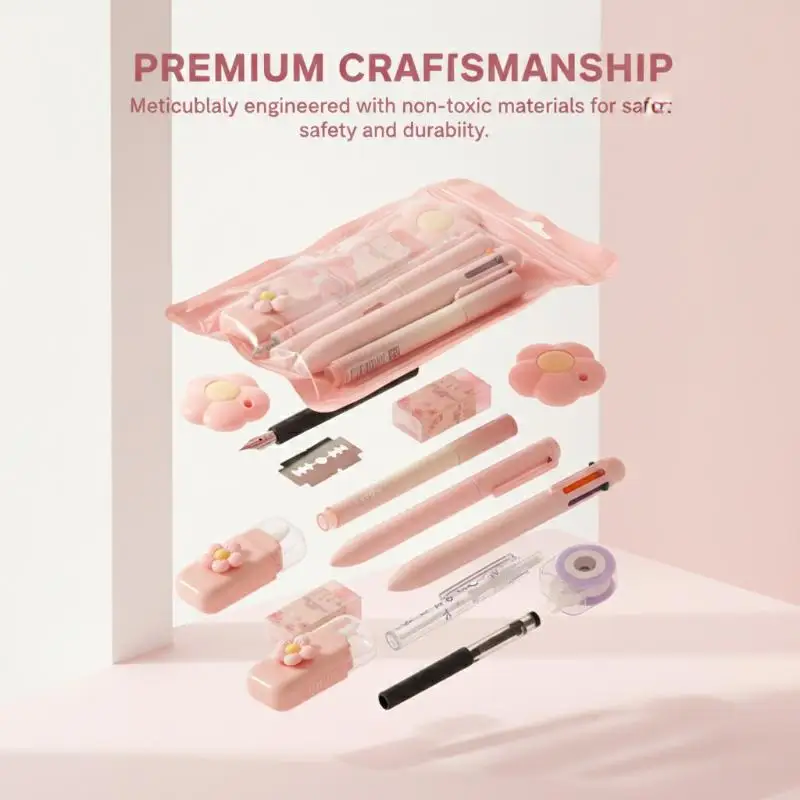 7종 문구 세트 고품질 학생 졸업 선물 중성펜 학습 동반자 성공한 사람들을 위한 문구 팩, 사무용