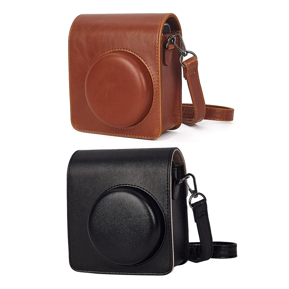 Portable Camera Bag with Removable Adjustable Strap Carrying Storage Bag PU Leather for Fujifilm Instax Mini 40 Instant Camera