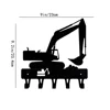1pc Iron Crafts Wall Hanging Excavator Key Rack Hanger 9 inch Wide/6 inch Wide Metal Wall Art key Hanger Towel Rack Organizer 4