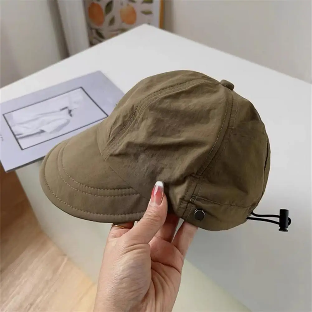 

Chic Summer Peaked Cap Sun Protection Washable Camping Outdoor Women Sunhat Mini Pocket Women Hat for Adult