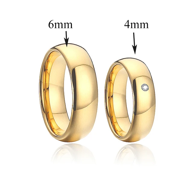 Couple Wedding Rings Set Men Women Diamond | Stainless Steel Ring Gold  Diamond - Cz - Aliexpress
