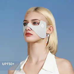 Sunscreen Face Scarf Ice Silk Mask Summer Solid Color Face Cover UV Protection Eye Protection Sunscreen Eye Patches Women/Girls