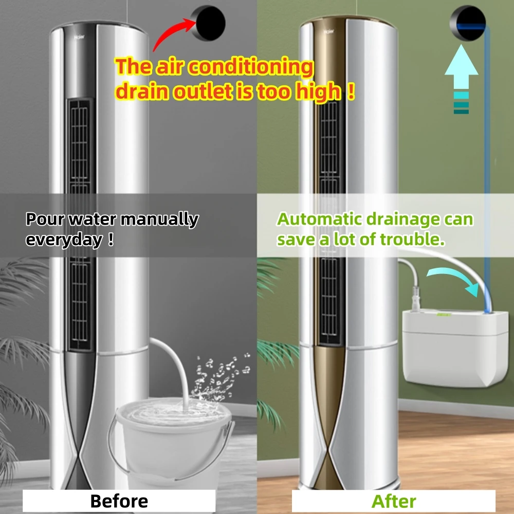 220V Air Conditioner 3P Drainage Pump Automatic Condensate Removal Lift Pumps For 1-3P On-hook Air Conditioner