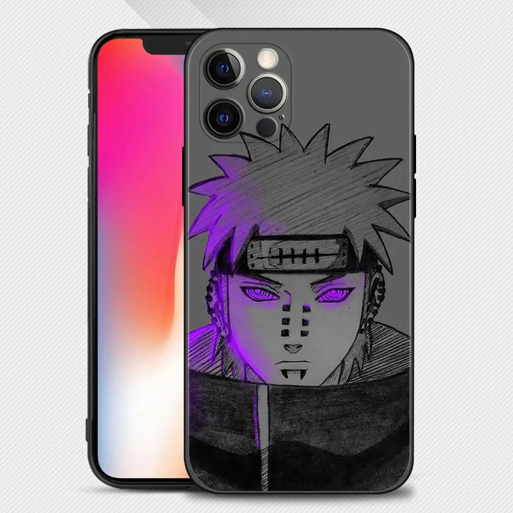 Naruto Red Blue Light Art Pain Case For Apple iPhone 13 12 11 Pro Max 13 12 Mini XS Max XR X 7 8 Plus 6 6S 5S SE 2020 Cover iphone 13 pro max leather case