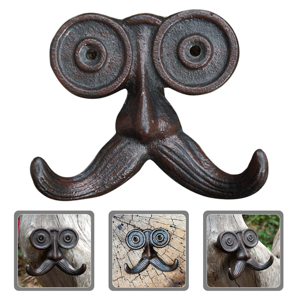 

Wall Hanger Beard Shape Coat Hook Home Decor Household Cast Iron Heavy Duty Craft Hanging Bathroom Hooks Office Hangers