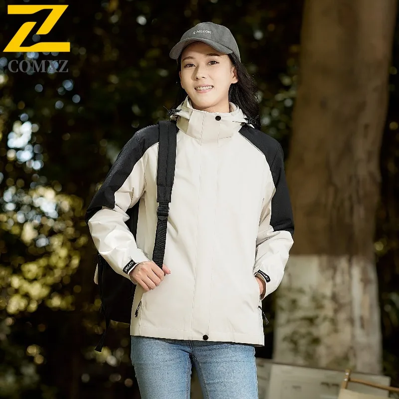 COMXZ Mens Jacket Comfortable Outdoor Adventure Thickened Warm Parka Street Style Cold Resistant Winter Zipper Outerwear