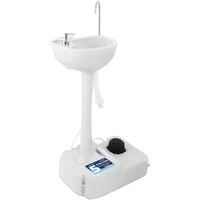 Portable Camping Sink w/Towel Holder & Soap Dispenser  Worksites, Camping – SLCASN18, Standard, White 2