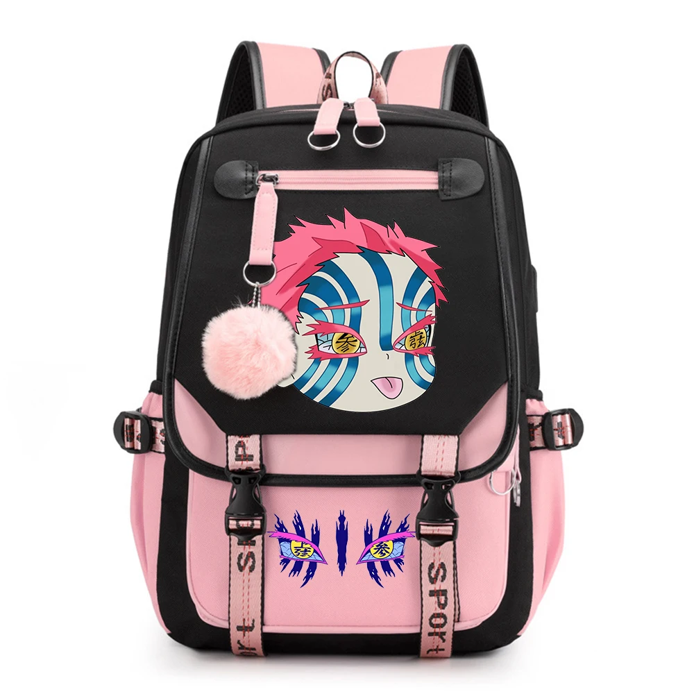 Demon Slayer Kimetsu Neko Yaiba Anime Backpack Girls School Backpack