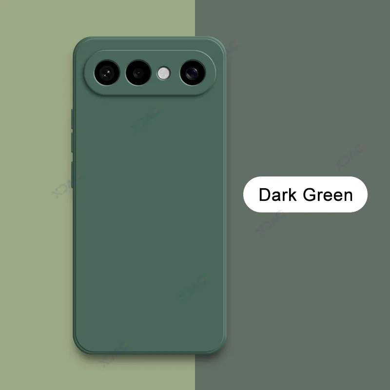 Luxury Square Liquid Silicone Shockproof Phone Case with Soft Lens Protection