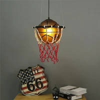 Modern Basketball Pendant Lights Restaurant Study Living Football Chandelier LED Kids Room Hanging Lamp Fixtures 1