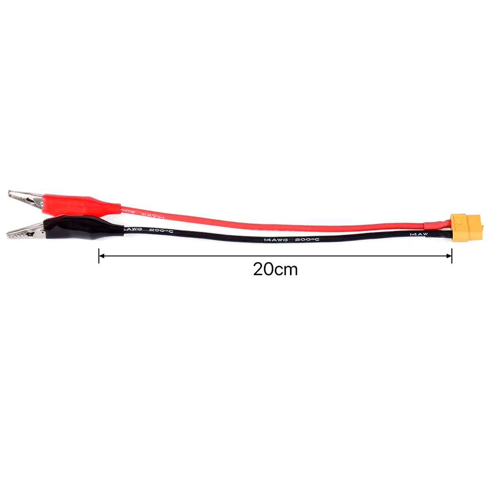 XT-60 соединительный кабель 14AWG 20 см RC зажимы типа «крокодил» для SKYRC NC2500 Pro инструмент для измерения мощности двигателя зарядного устройства
