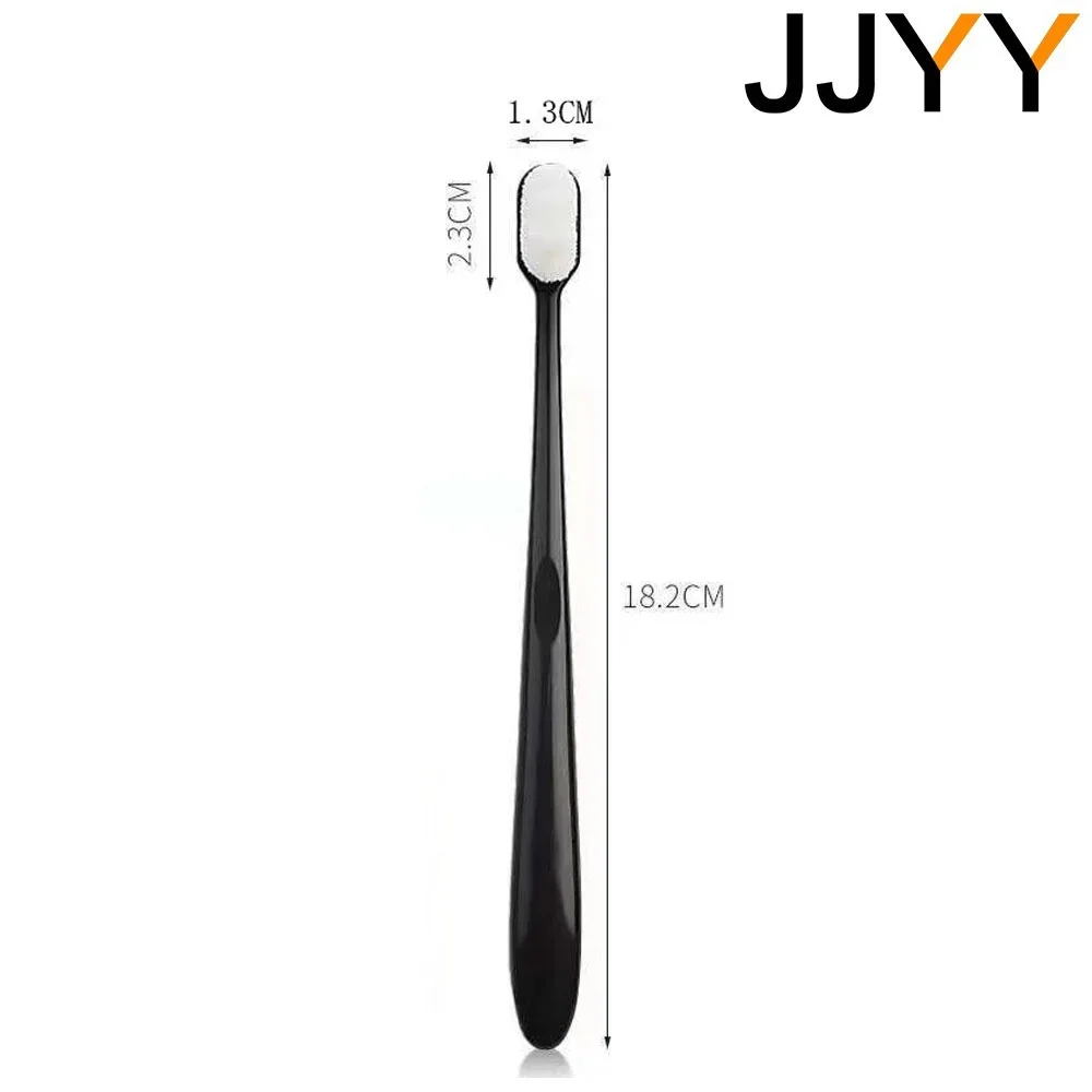 성인용 슈퍼 소프트 나노 칫솔 치아 미백 여행용 휴대용 구강 관리 칫솔 케이스 포함 2가지 사이즈