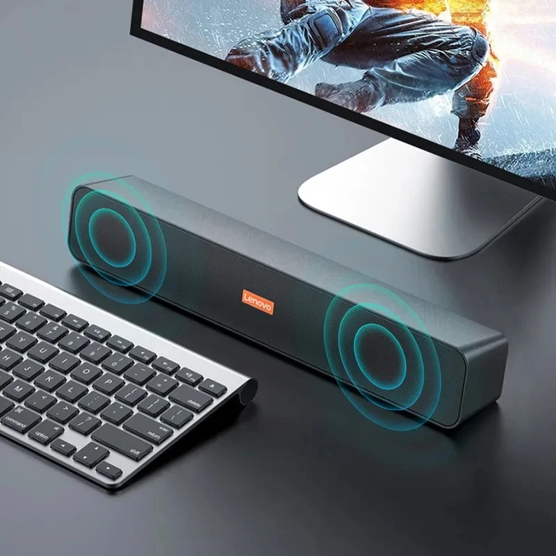 Lenovo-有線コンピュータースピーカー,オリジナル,ポータブル