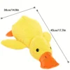 1pc Large Duck Design Pet Grinding Teeth Squeaky Plush Toy, Durable Chew Toy For Dog Interactive Supply 3