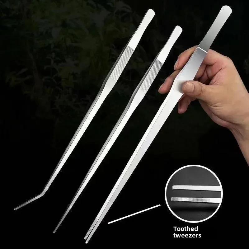 48cm Aquarium Tweezers Straight Elbow Coral Water Grass Clip Pet Shrimp Reef Fish Tank Cleaning Tools Supplies