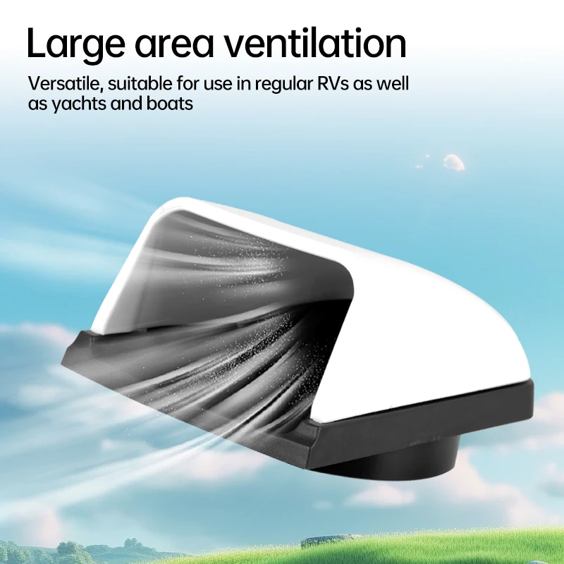 3-Inch Marine and RV Ventilation Accessories-Durable ABS Plastic Exhaust Vent for Enhanced Airflow