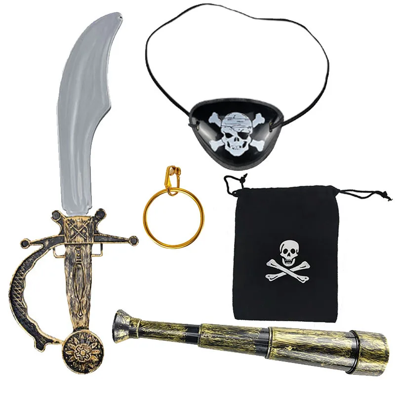 Pirate Knife Coin Bag Props Toys Pirate Compass Children's Holiday Dress Up Props