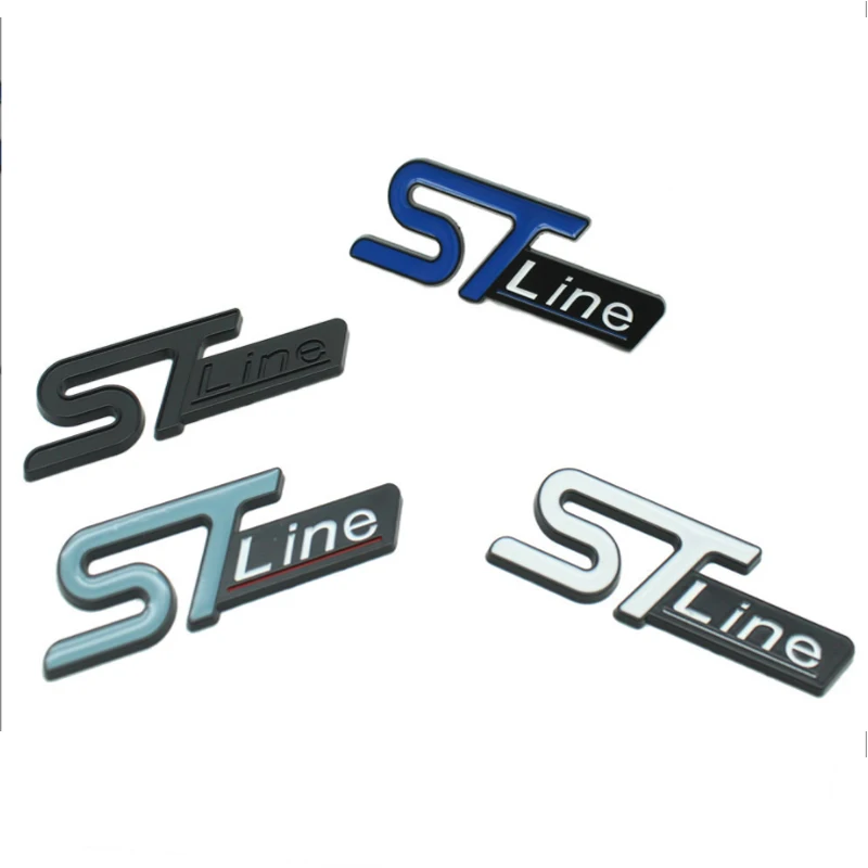 Фото 1 шт. 3D металлический значок большого размера STline ST Line эмблема задняя идентификация наклейка для Ford наклейка на багажник Escort Mondeo Taurus Focus №2