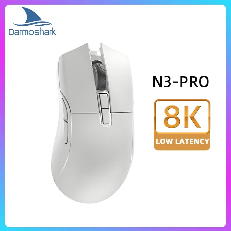 

Darmoshark N3 PRO 8KHZ Wireless Bluetooth Wired Tri-Mode Gaming Mouse PAM3395 26000 DPI Mice For Laptop PC Free Non-slip Sticker