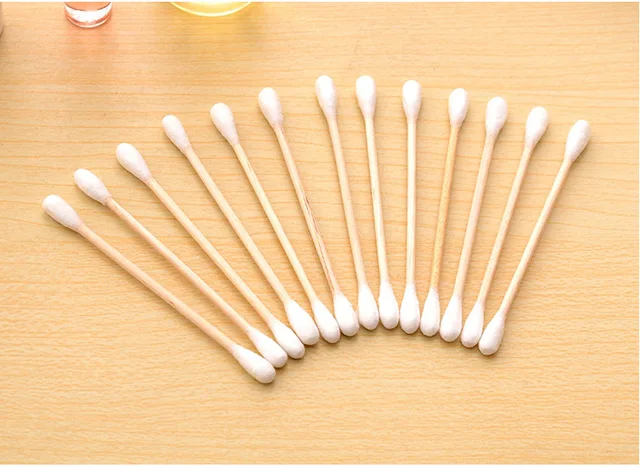 800 Cotton Fioc Con Portabastoncini - Doppia Punta, Legno Naturale, Per Trucco E Pulizia - Foto 5