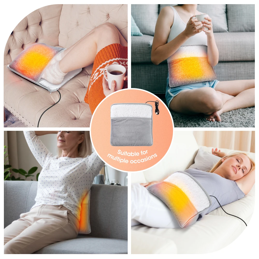 Winter Electric Foot Heating Pad USB Charging Washable Soft Plush Foot Heater Home Office Foot Warming Mat Keep Warm Tools 6