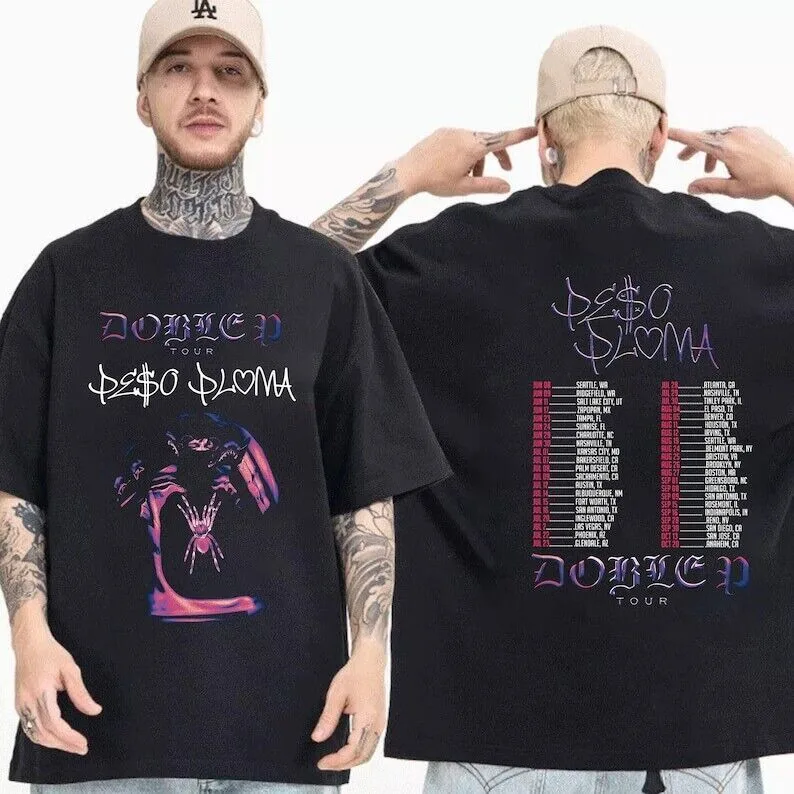 

Музыкальная рубашка песо плюма, взро плюма двойной P Тур 2024, взро плюма, подарок для фаната