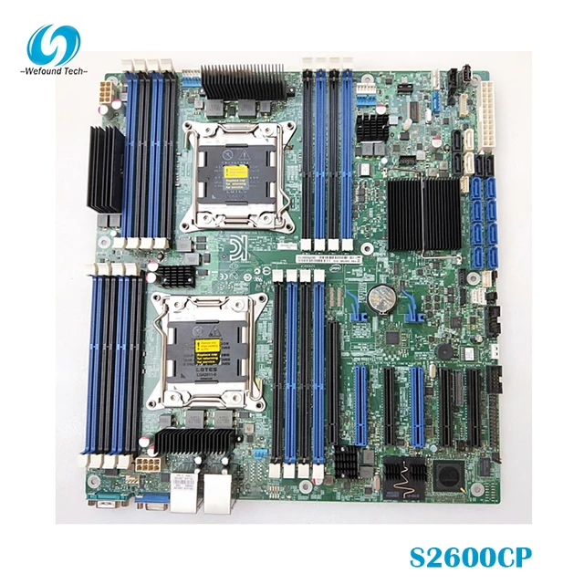 100% 作業サーバーマザーボードインテルS2600CP 2011 e5-2680 x79完全