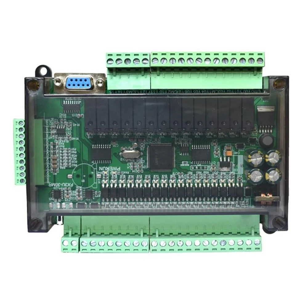 type-programmable-simple-industriel-de-controleur-de-panneau-de-commande-de-plc-fx3u-30mr-la-communication-rs232-rs485-d'appui