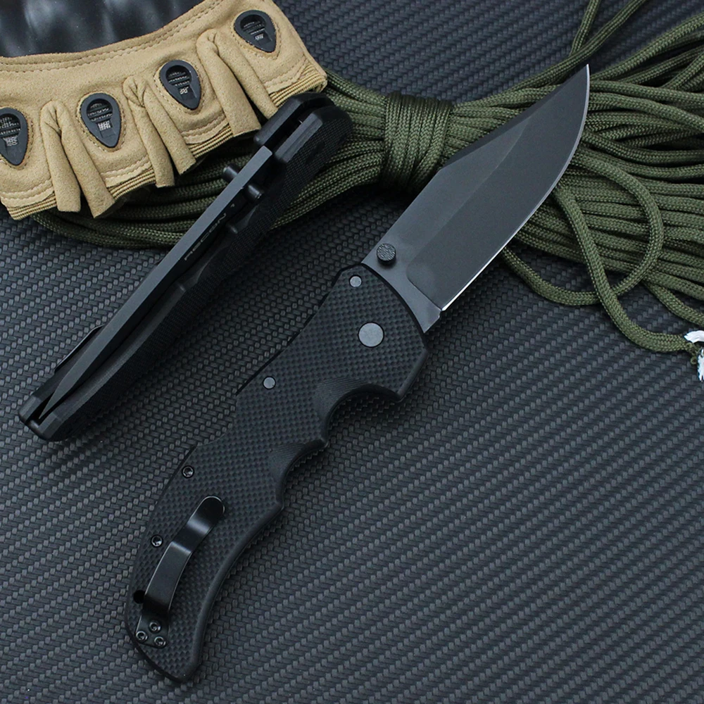Cold New Outdoor Tanto Folding Knife RECON 1 AUS10A Steel Blade Military Tactical Survival Quick Hunting Large Knives EDC Tools 5