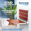 Upgraded 18" Folding Teak Shower Seat Wall Mounted-Teak Folding Shower Bench Wall Mounted,Teak Shower Seat Bench,Max Load 400lbs 2