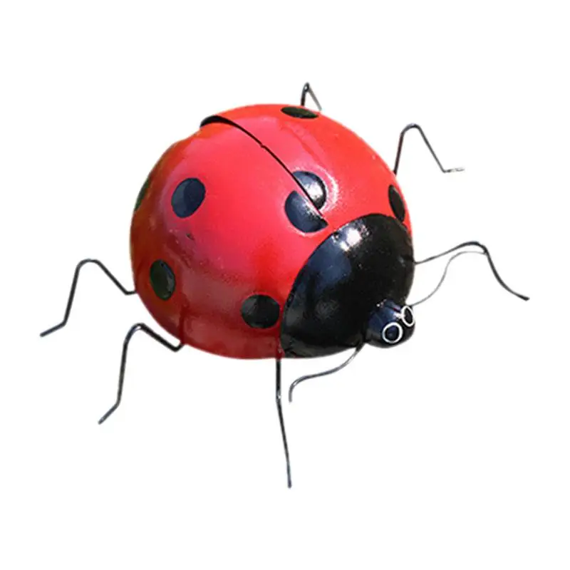 LadyBugs Decoration Metal Ladybug Yard Art Sculpture Decorations 3D