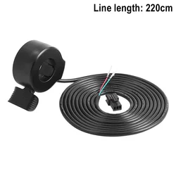 High - Performance Waterproof Thumb Throttle with SM Plug Connector for Electric Bikes and Scooters (Length 220cm)