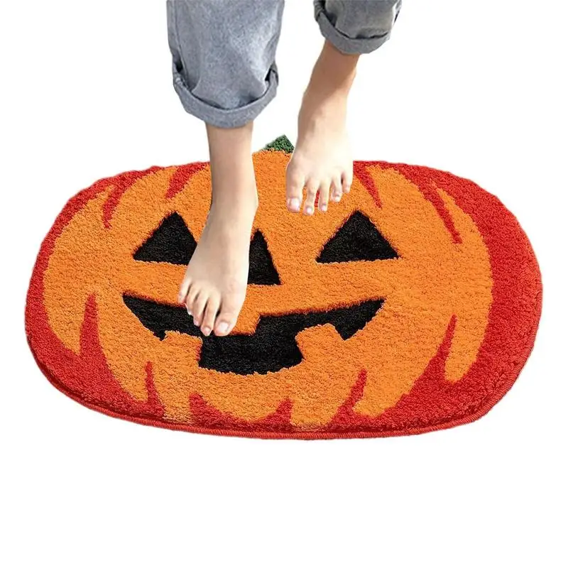 

Pumpkin Welcome Mat Pumpkin Doormat Home Design Horror Indoor Non-Slip Bathroom Soft Rugs Front Door Mat Trick Or Treat