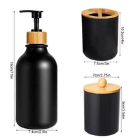 Lotion Soap Dispenser Cotton Swab & Toothbrush Holder Farmhouse Decoration Bathroom Storage Container Soap Dispenser 2