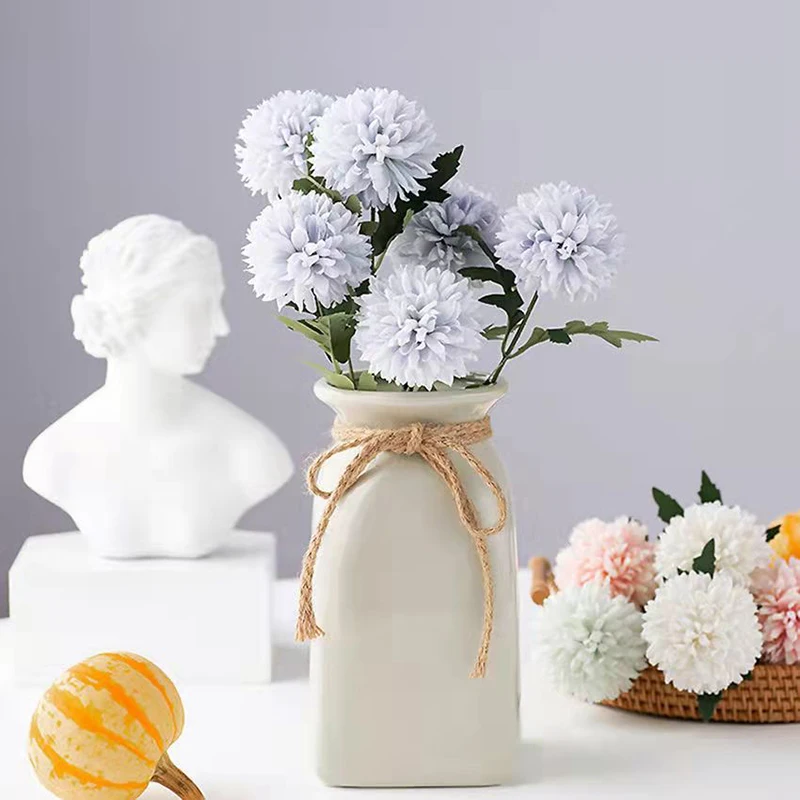1pc 3head Artificiales Fake Flowers Hogar Y Decoracion Habitacion Chrysanthemum Fleur Artificielle Flores Decorativas Dandelion