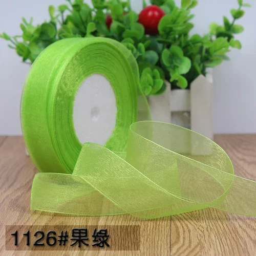 Organza Chiffon Ribbon for Decoration and Crafting - 50 Yards