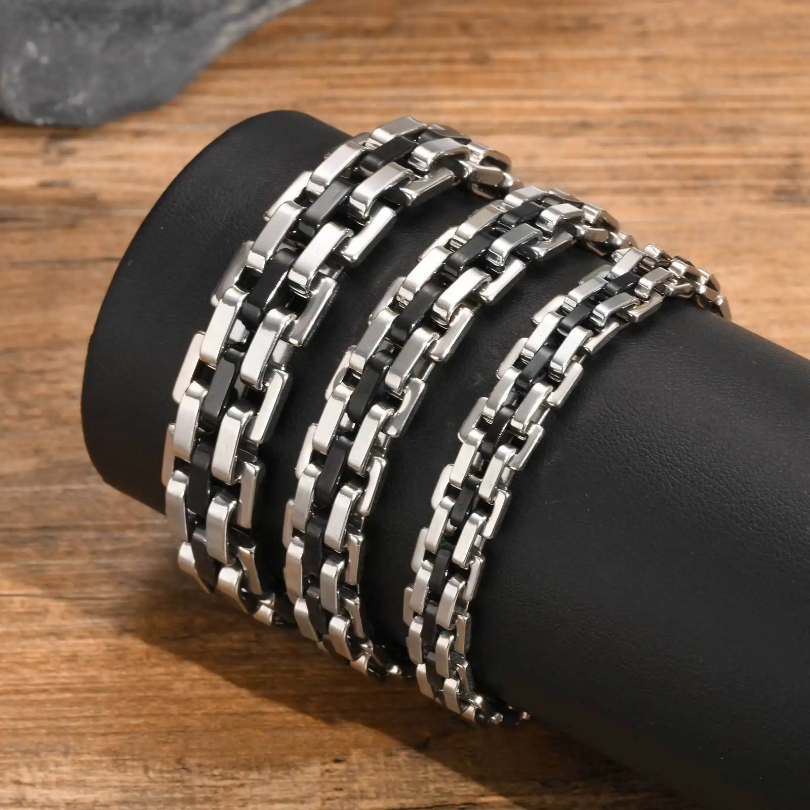 Stainless Steel Chain Watch Band Bracelet for Men