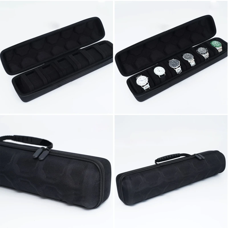 6 Slot Watch Box Case Display Anti-drop Shockproof Watch Bag Mens Jewelry Holder Storage Box