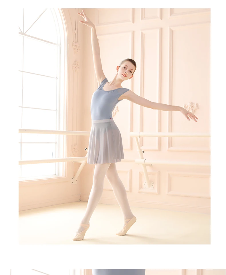 Frauen Ballett Tanz Rock Erwachsene Stretch Taille Mesh Tüll Wrap Praxis Training Tutu Röcke Tanz Tragen – Detail 10