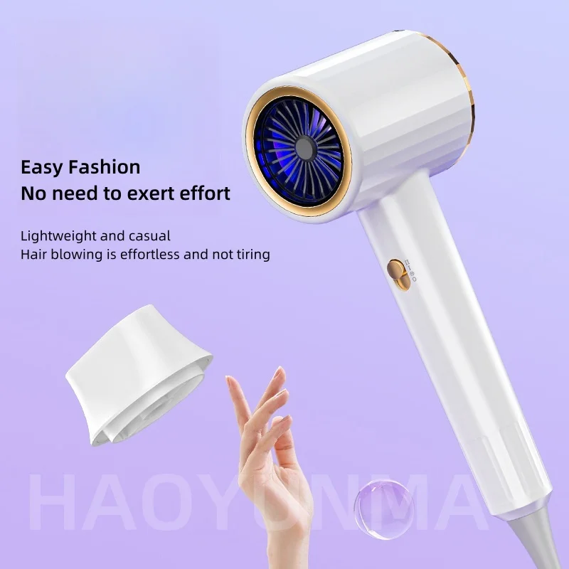2400W High-Speed High-Power Hair Dryer, Home Hair Salon, Hotel Blue Light Ion Constant Temperature Silent Hair Dryer Cylinder 5