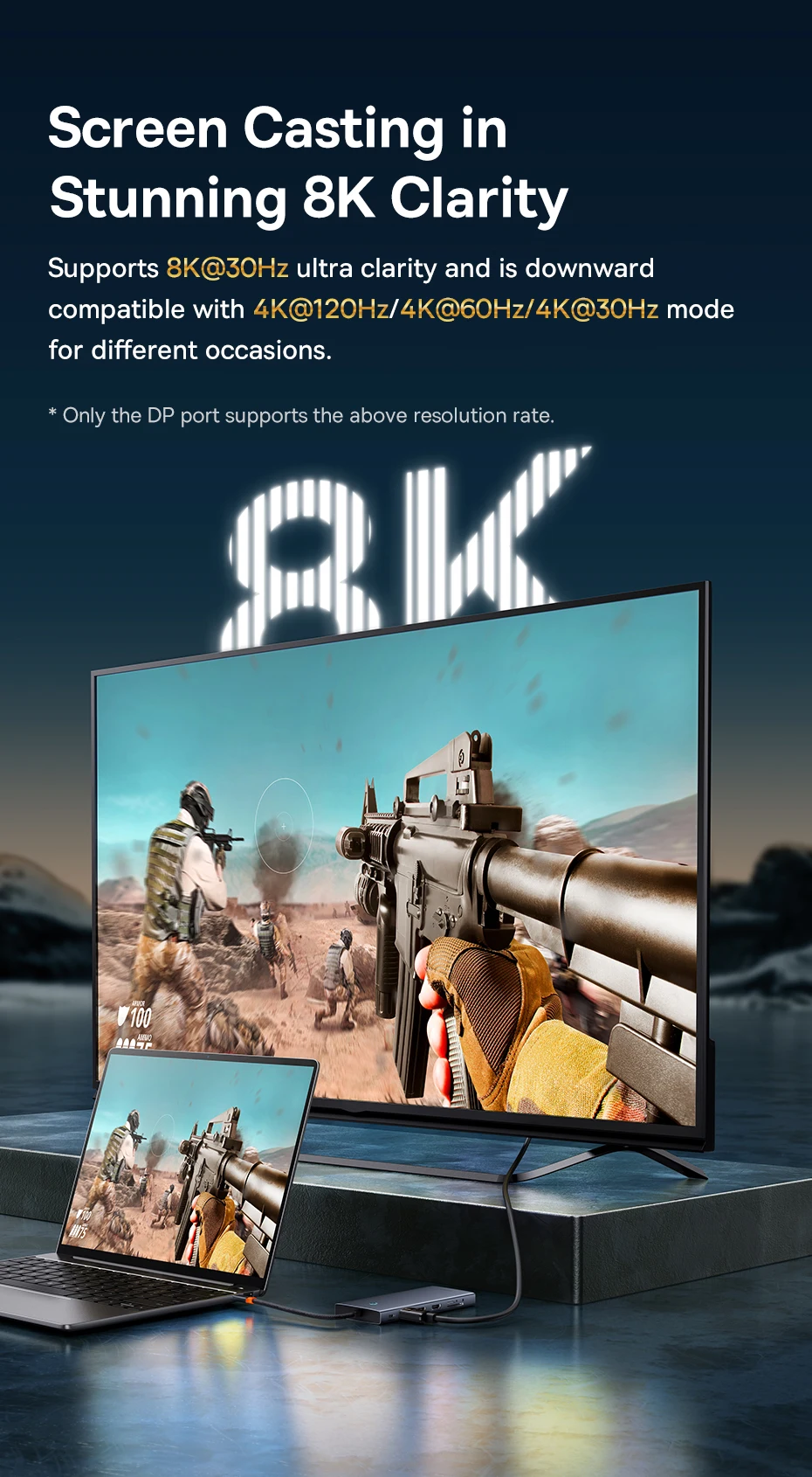 C para HDMI, 13-em-1, DP, 4K, 60Hz,