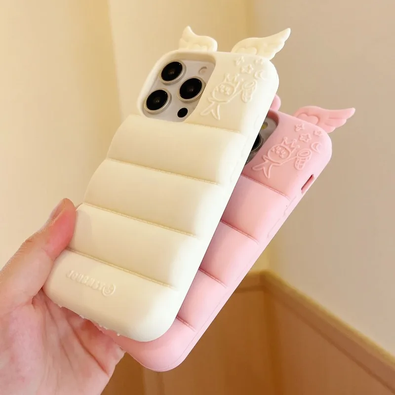 3D Cartoon Wing Soft Silicone Anti-Drop Protective Phone Case