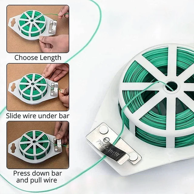 20/30/50 Méteres Növény Rögzített Kötélkert Csavart Nyakkendő Zöldségkertészet Hegymászó Növények Erős Zöld Bevonatú Húr Oltó Rögzítő Huzal - Image 2